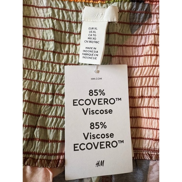 NWT H&M Size XL Floral Print Sundress Sleeveless Casual Summer Dress Colorful - Picture 7 of 8